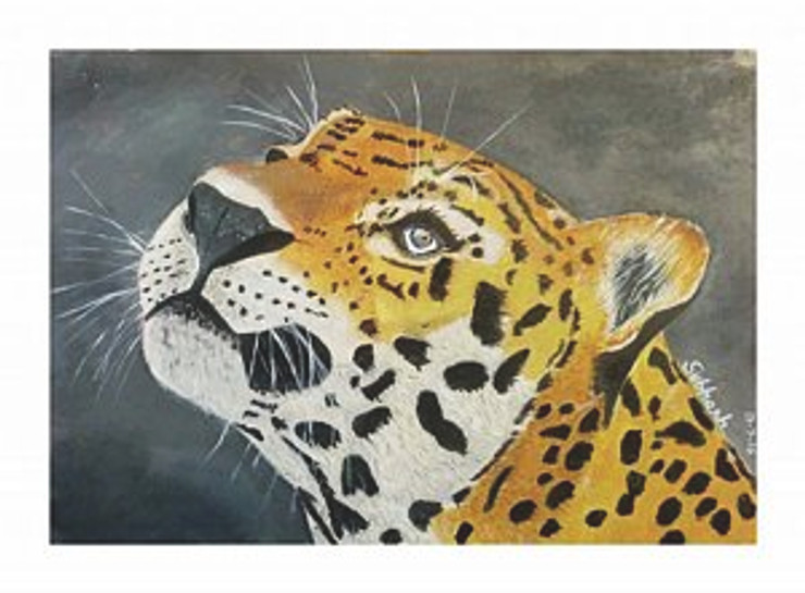 Leopard, Tiger, Lion,The Hope,ART_168_11307,Artist : Subhash Gijare,Acrylic