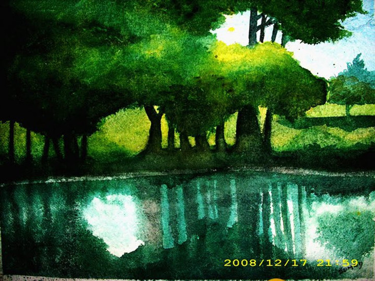 ,Reflections,ART_1357_11408,Artist : Sumod Sudhakaran,Water Colors