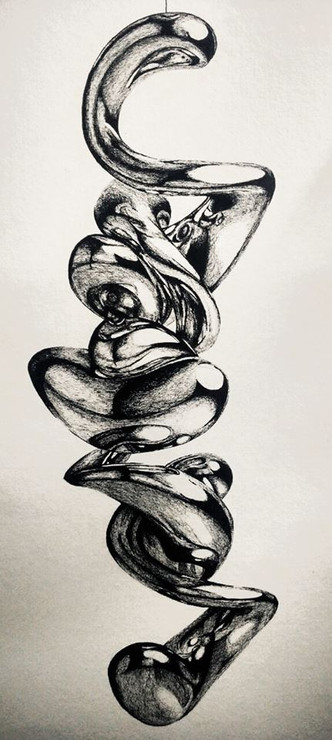 pen on paper,Nearco Lamp,ART_1392_11615,Artist : Sanchit Raj,Ink