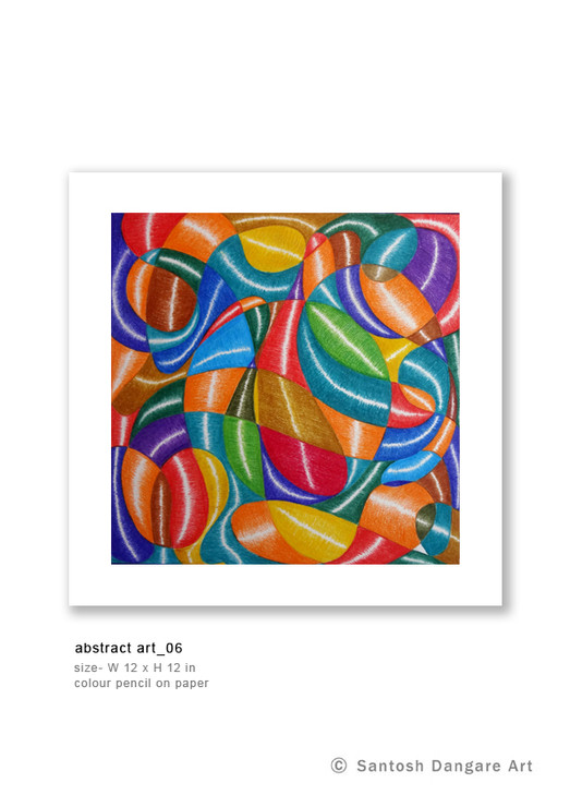 ABSTRACT 07 (ART_1609_13583) - Handpainted Art Painting - 15in X 15in