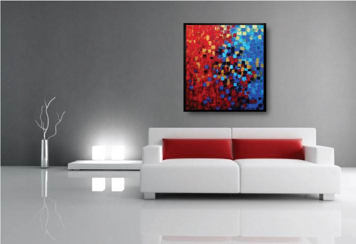 34ABT48 - 18in X 24in,34ABT48_1824,Multi-Color,45X60 Size,Abstract Art Canvas Painting