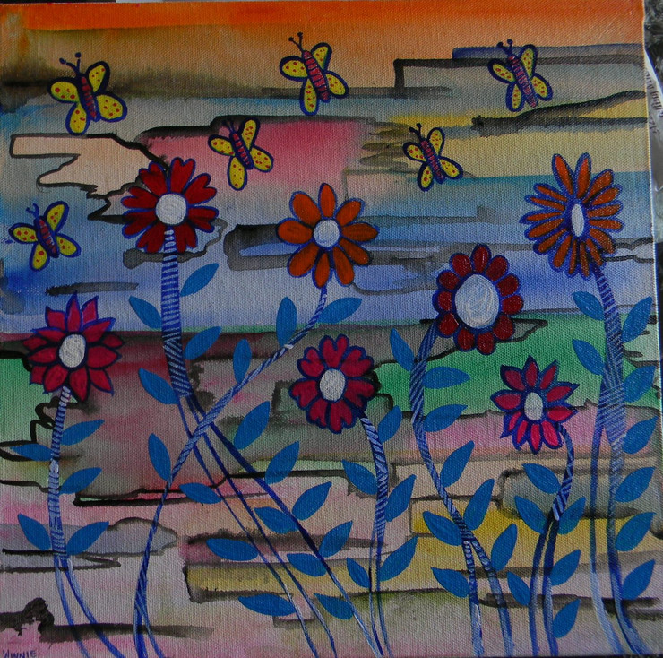 Untraditional (ART_1670_13800) - Handpainted Art Painting - 10in X 10in