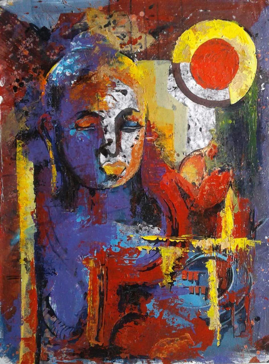 binod das, buddha,buddha,ART_1667_13846,Artist : BINOD KUMAR  DAS,Mixed Media