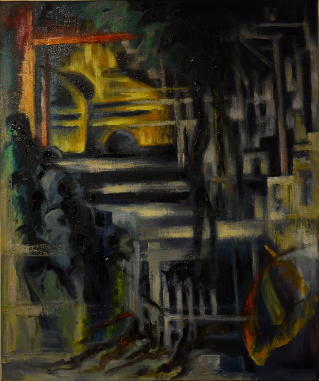 REALITY,The city,ART_1709_14189,Artist : RAKA PANDA,Oil