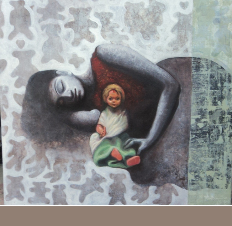 ,Doll I,ART_836_5410,Artist : Debkumar Bhattacharyya (Seller),Acrylic