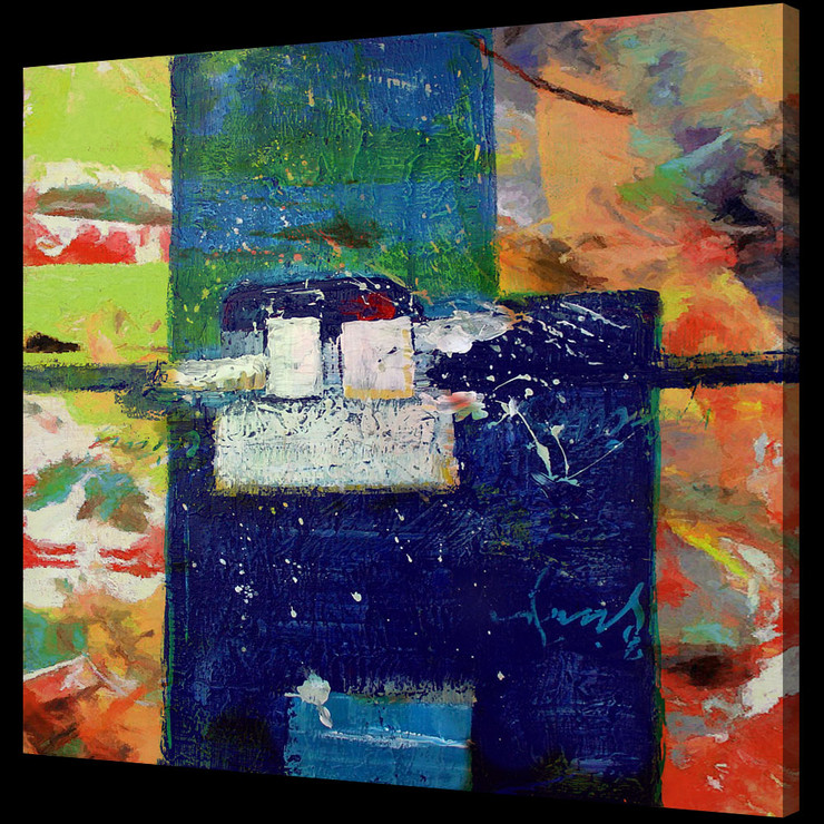 blue abstract paintings,56ABT62,MTO_1550_14685,Artist : Community Artists Group,Mixed Media