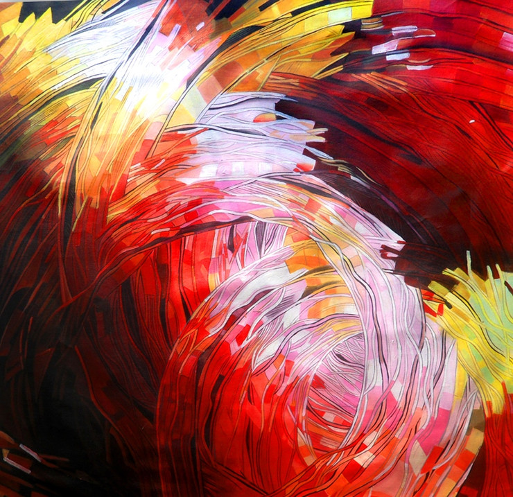 beautiful abstract paintings,56ABT147,MTO_1550_14770,Artist : Community Artists Group,Mixed Media