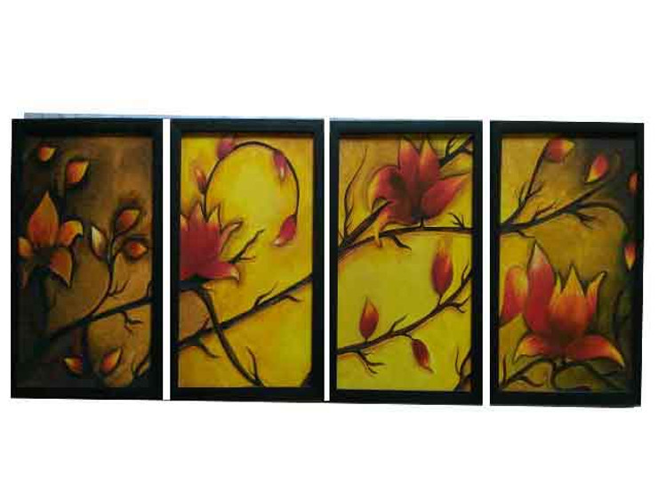 nature, flower, branches,Nosegay painting.,ART_1435_14838,Artist : Kalyani Kshatriya,Oil