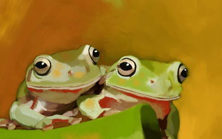 frog paintings,56Anm91,MTO_1550_15171,Artist : Community Artists Group,Mixed Media