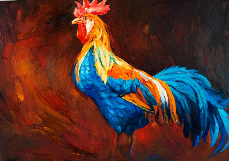 hen paintings,56Anm108,MTO_1550_15205,Artist : Community Artists Group,Mixed Media