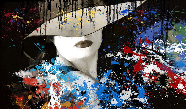 lady paintings,56Figure03,MTO_1550_15406,Artist : Community Artists Group,Mixed Media