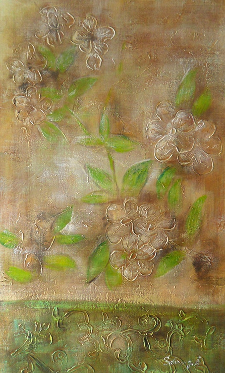 flower paintings,56Flower21,MTO_1550_15779,Artist : Community Artists Group,Mixed Media