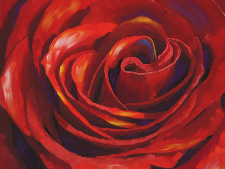red rose paintings,valentine paintings,romance paintings,beautiful flower paintings,beautiful red rose paintings,56Flower04,MTO_1550_15765,Artist : Community Artists Group,Mixed Media