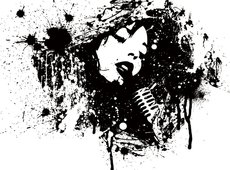 modern art paintings,lady paintings,singing lady paintings,attitude paintings,56Figure231,MTO_1550_15742,Artist : Community Artists Group,Mixed Media