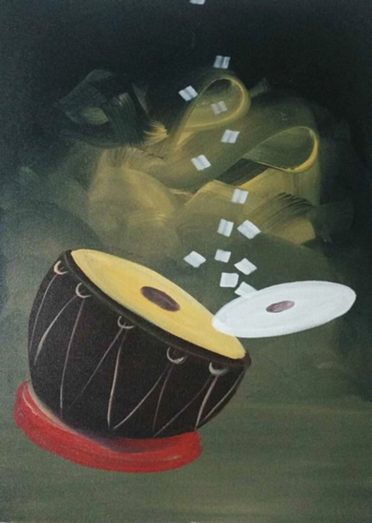 ,Sound of Indian Tabla,ART_1700_14113,Artist : Kraftsland India Corp,Acrylic