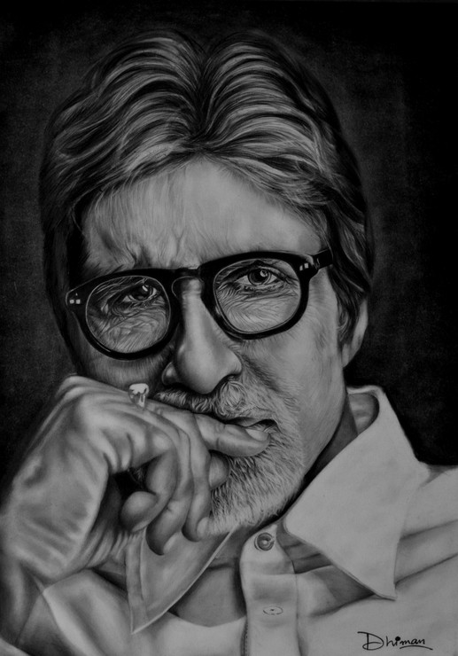 big b, amitabh bachchan, senior bacchan, sketch, portrait, pencil, charcoal, realistic, hyperrealistic, art, portrait, graphite, realism, celebrity,Amitabh Bachchan,ART_2133_17231,Artist : Dhiman Roy,Pencil