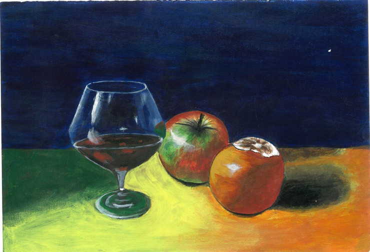 fruits,liquid,glass,Fruits with glass,ART_1993_18038,Artist : Vani Venna,Acrylic