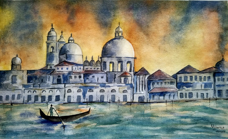 ,Venice,ART_1243_18452,Artist : Ujwala Chavan,Water Colors