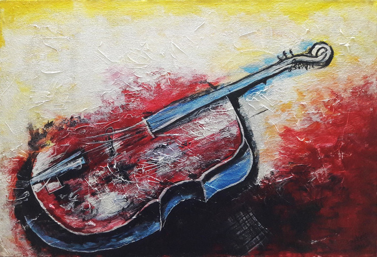 Music Instrument,Music ,ART_1806_18792,Artist : Tushar  Nivandikar,Acrylic