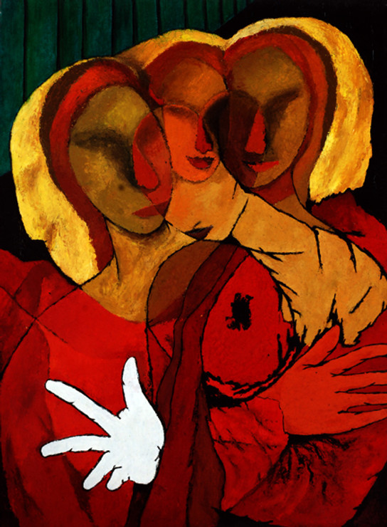 NUNS, NURSING, KNIFE ART, PEACE,THREE NUNS,ART_2529_19025,Artist : Ramesh Pidugu (Seller),Acrylic