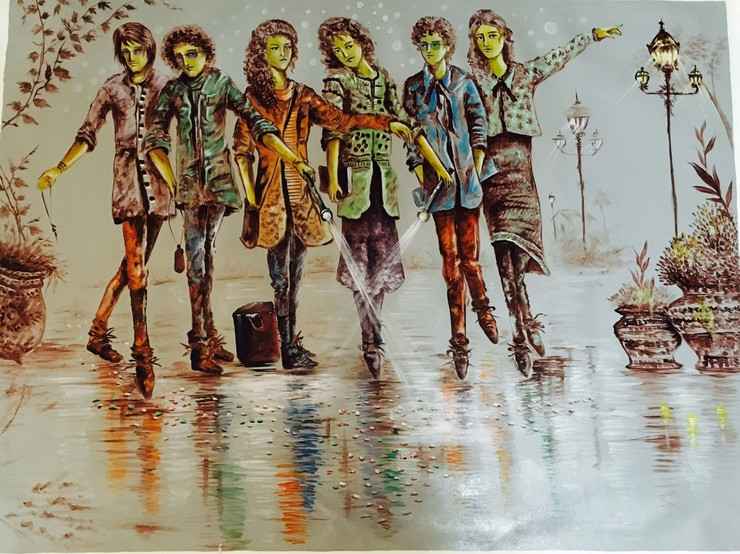 ,the casuals2,ART_2580_19018,Artist : Ankita Goenka,Oil