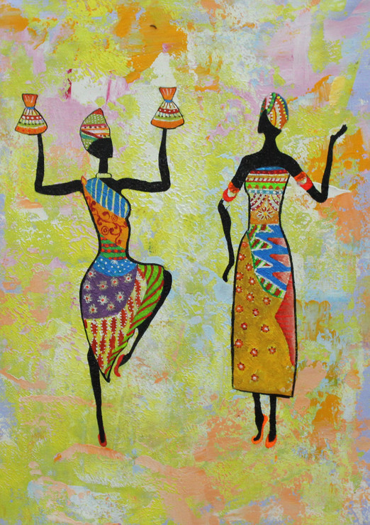 Figurative ,African art 01,ART_1522_19904,Artist : Ram Achal,Acrylic