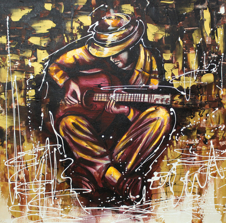 Music ,Musical Art 13,ART_1522_20018,Artist : Ram Achal,Acrylic
