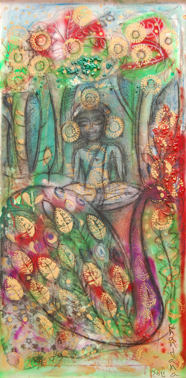 Buddha peace,BUDDHA - 1,ART_2860_20080,Artist : Chandana Khan,Mixed Media