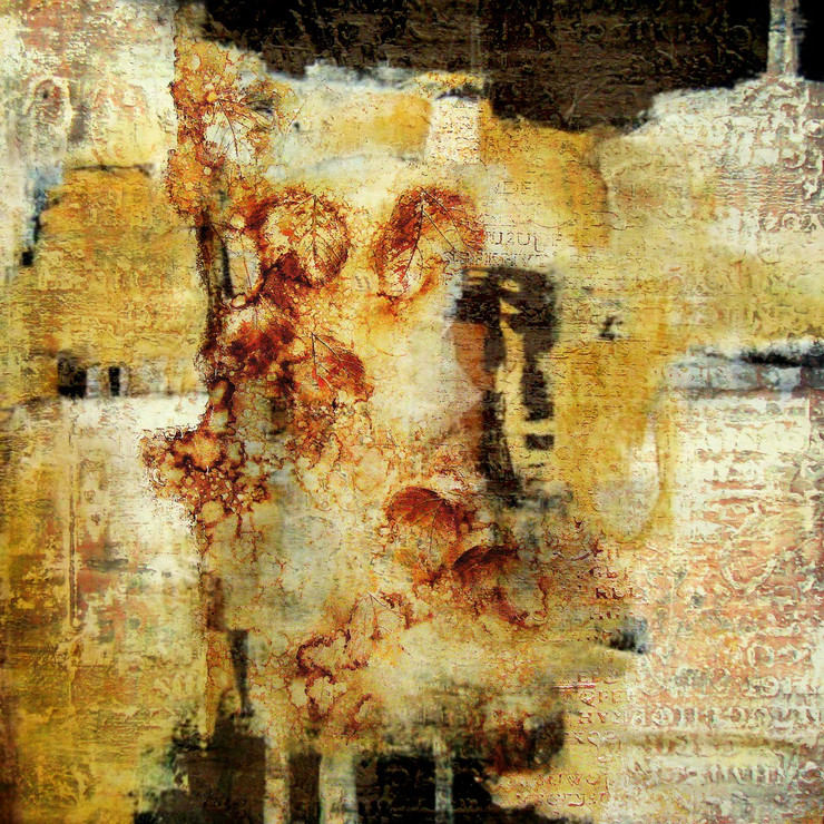 Goddess - 24in X 24in,31ABT741_2424,Yellow, Brown,60X60 Size,Abstract Art Canvas Painting