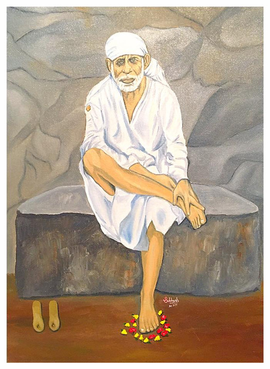 Sai, SaiBaba,,Sai Baba,ART_168_20328,Artist : Subhash Gijare,Oil