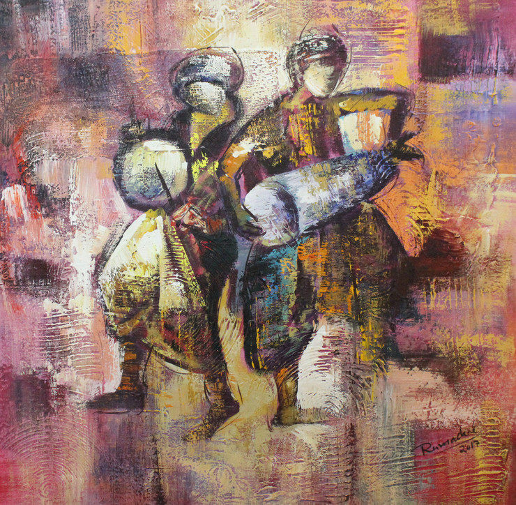 Indian Art ,Indian musical art 05,ART_1522_20747,Artist : Ram Achal,Acrylic