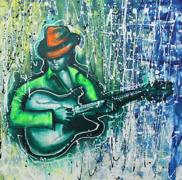 Music,Musical Art 21,ART_1522_20741,Artist : Ram Achal,Acrylic