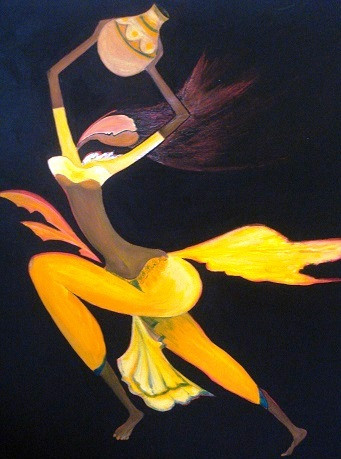 Tarang (ART_3263_21704) - Handpainted Art Painting - 24in X 30in (Framed)
