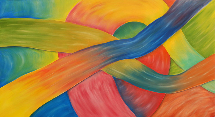 Tangled (ART_1302_22028) - Handpainted Art Painting - 30in X 17in