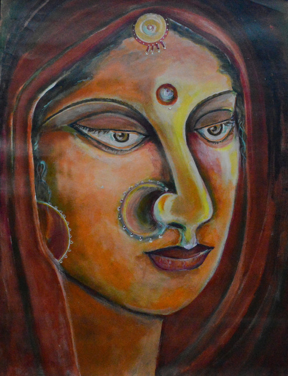 Waiting (FR_1523_23810) - Handpainted Art Painting - 26in X 19in