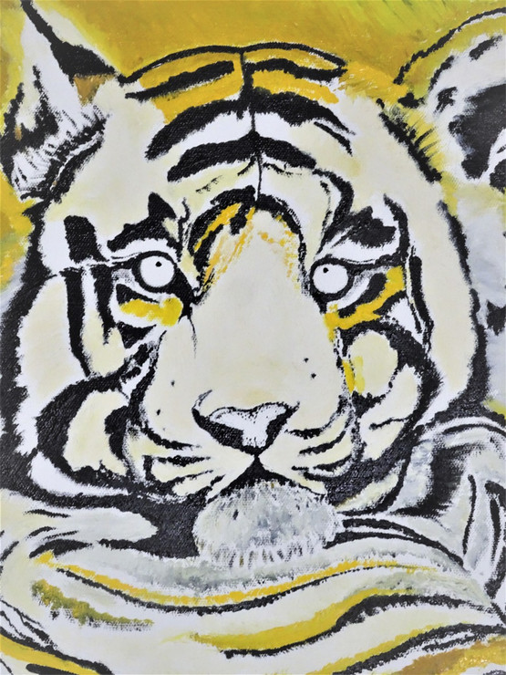 MATKASUR OF TADOBA (ART_3200_21542) - Handpainted Art Painting - 10in X 12in