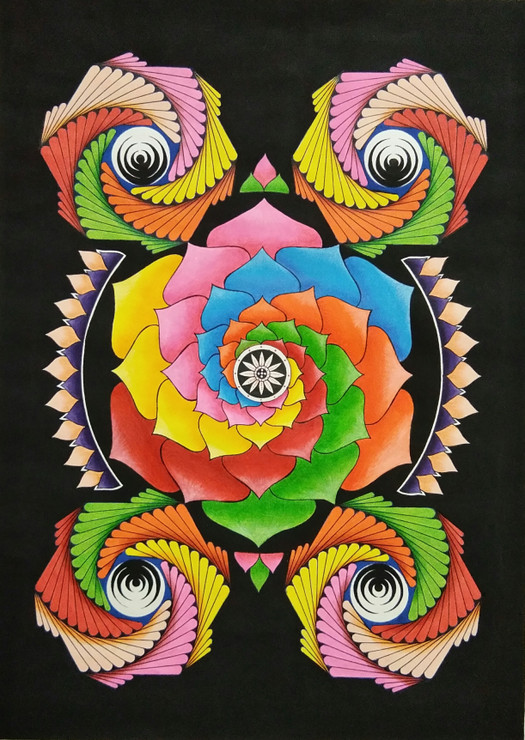 Mandala (ART_3108_24396) - Handpainted Art Painting - 11in X 16in