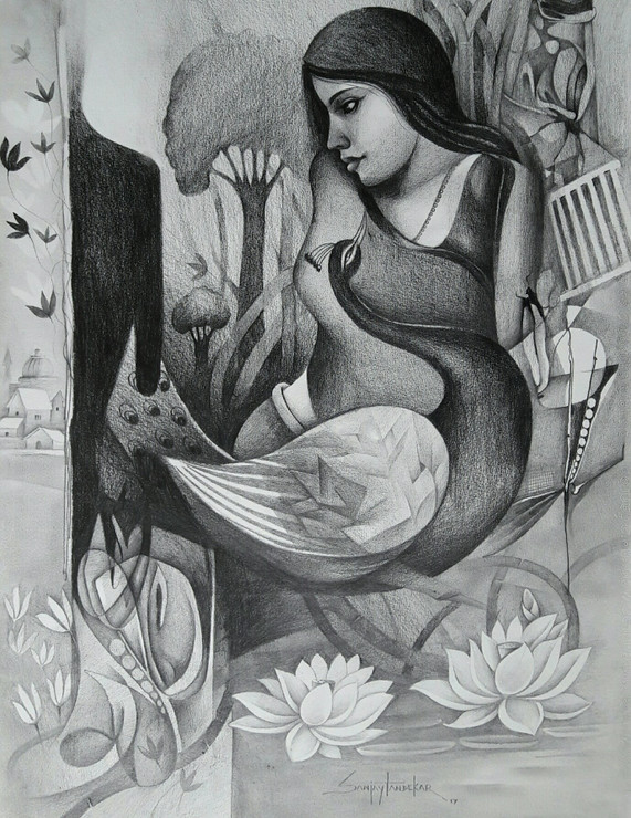 All For Love (ART_3298_21955) - Handpainted Art Painting - 20in X 25in