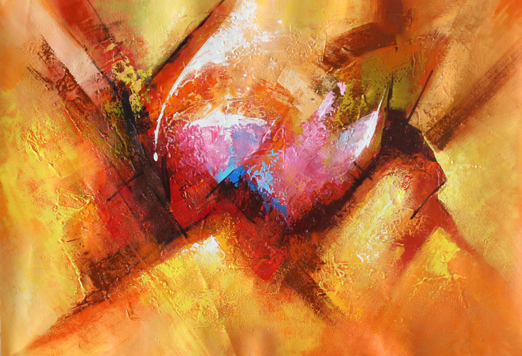Abstract 06 (ART_1522_14342) - Handpainted Art Painting - 36in X 24in