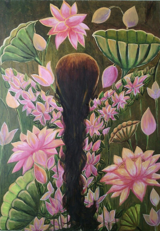 Rejuvenation (ART_1476_13495) - Handpainted Art Painting - 21in X 28in