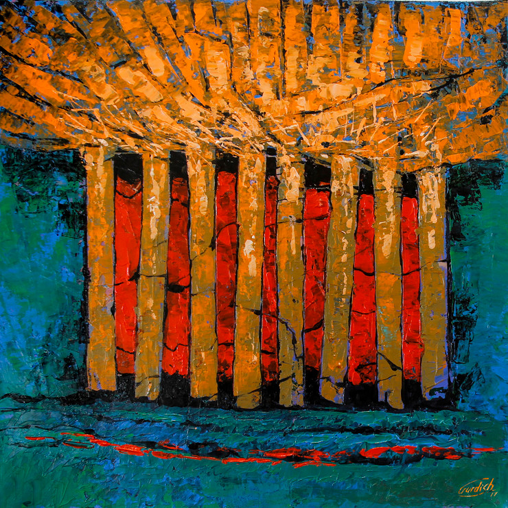 The Faithful Desires- Meditation Artwork (ART_2571_25445) - Handpainted Art Painting - 18in X 18in