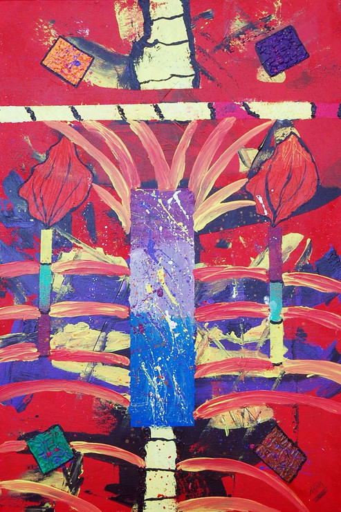 Modern Art (ART_4254_26149) - Handpainted Art Painting - 24in X 36in