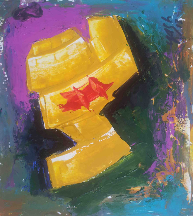 Respect of the Art-20 (ART_4214_26270) - Handpainted Art Painting - 9in X 11in