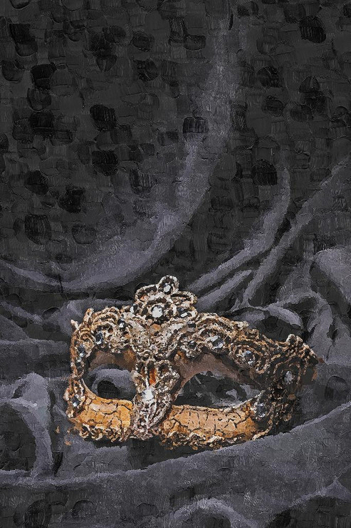 Female Carnival Mask (PRT_220) - Canvas Art Print - 19in X 28in