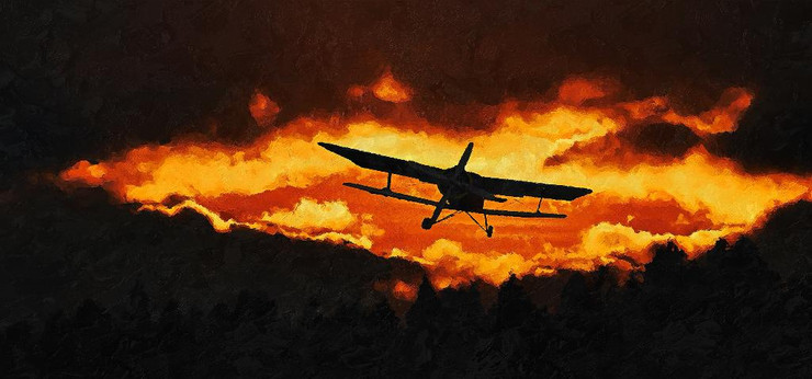 Cessna The Traveller (PRT_240) - Canvas Art Print - 45in X 21in