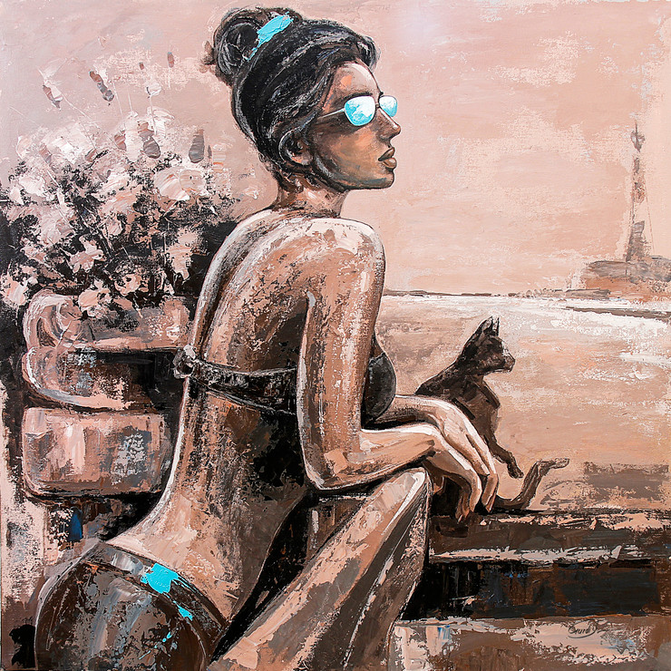 Another Day (ART_2571_27804) - Handpainted Art Painting - 18in X 18in