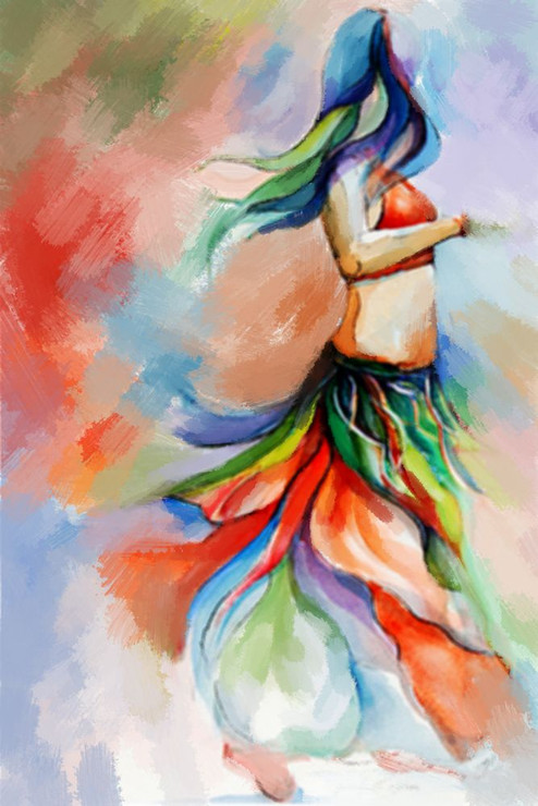 31Dance53 - 24in X 36in,31Dance53_2436,Multi-Color,50X75 Size,Modern Art Art Canvas Painting