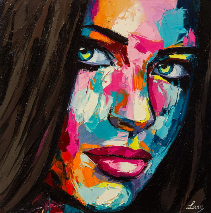 Rocking Lady 17 (PRT_537) - Canvas Art Print - 27in X 27in