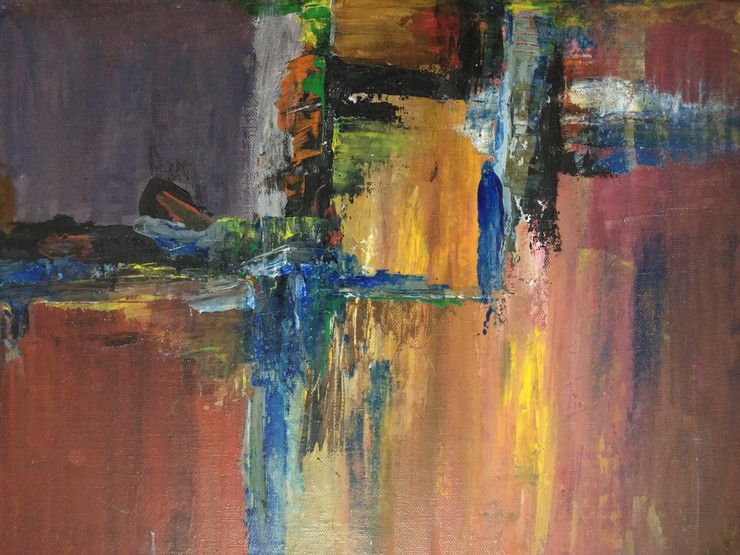 The two towers (ART_4493_27352) - Handpainted Art Painting - 15in X 12in