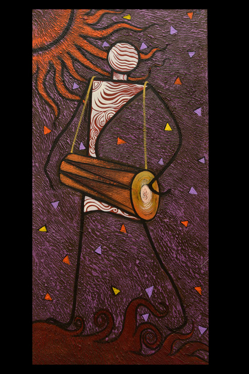 The rhytham (ART_4711_28310) - Handpainted Art Painting - 18in X 36in